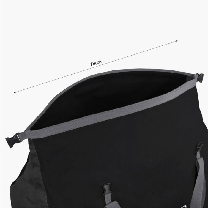 60L Holdall Dry Bag Black Opening Measurement