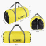 60L Holdall Dry Bag Yellow Dimensions