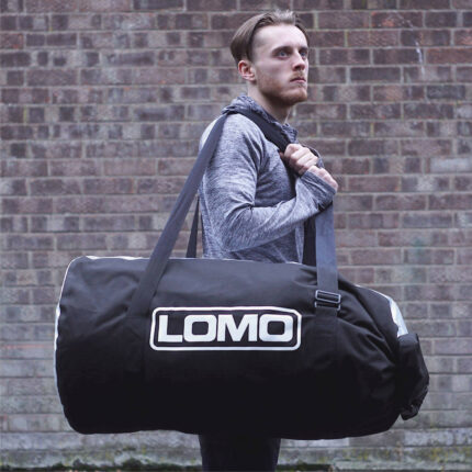 150L Dry Bag Black with Window Being Carried