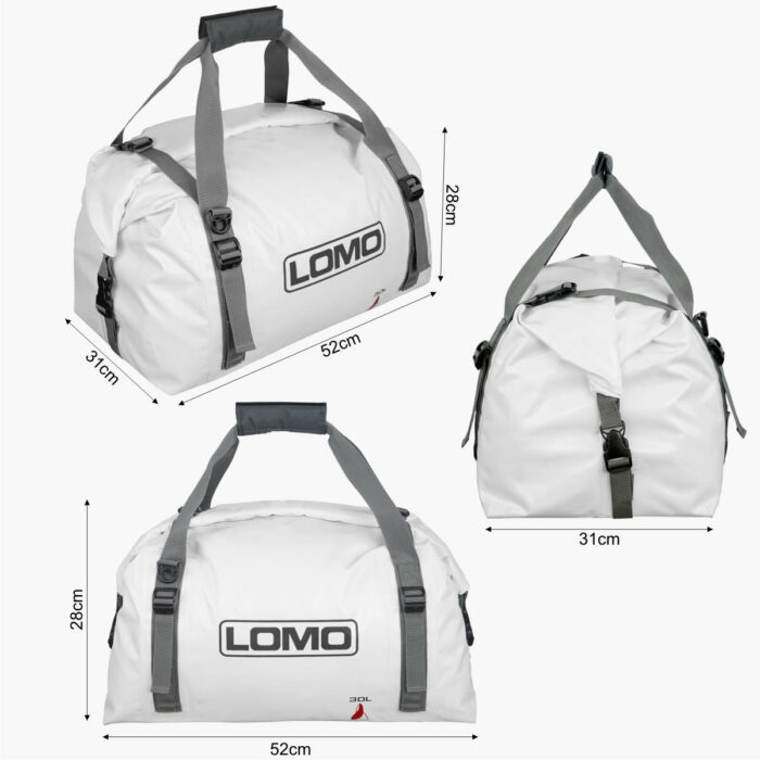 30L Dry Bag Holdall White Dimensions