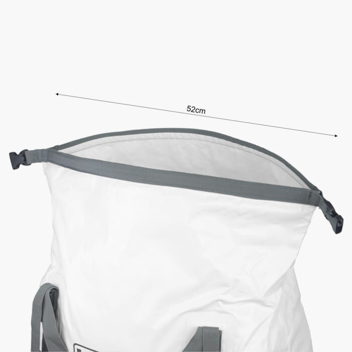 30L Dry Bag Holdall White Opening Dimension