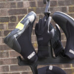 Wetsuit Boot & Glove Hanger Close up of Boot and Glove