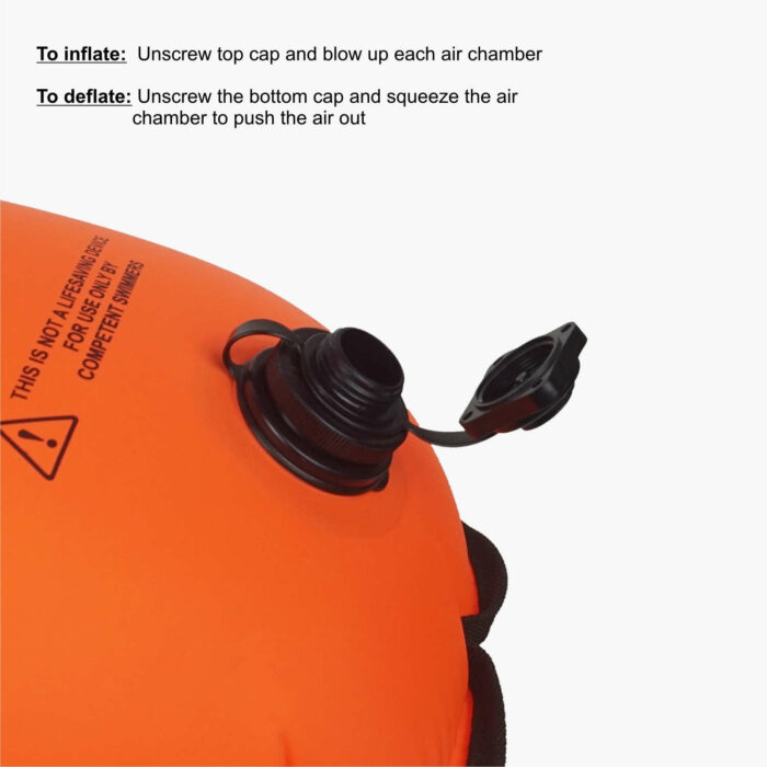 Swimming Tow Float Orange Inflation Valve