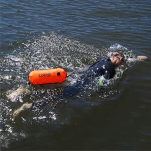 Swimming Tow Float Orange In Use