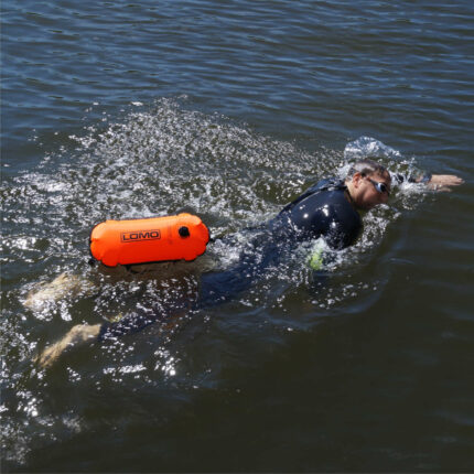 Swimming Tow Float Orange In Use