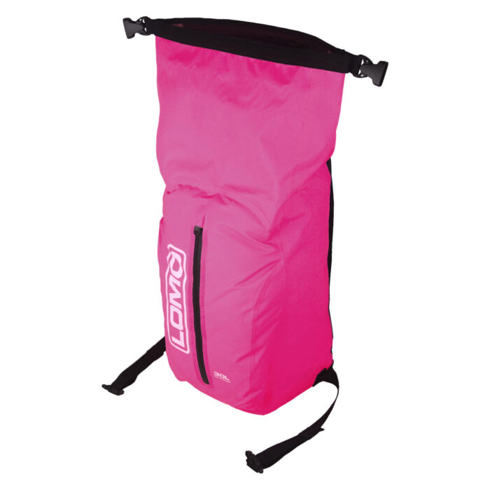 30L Dry Bag Daysack Pink Top Opening