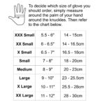 Kayak Gloves Size Chart