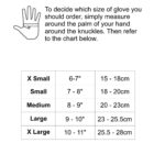 SG2 Short Finger Cycling Gloves Pink Size Chart
