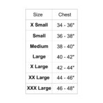 Neoprene Thermal Vest 1mm Hot Top Size Chart