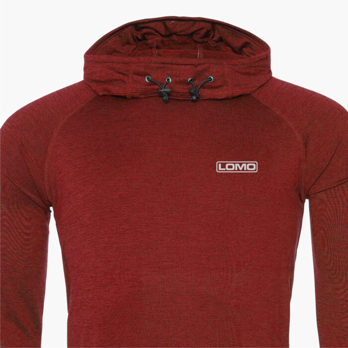 Long Sleeve Running Top Red Hood Toggles