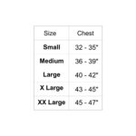 3mm Neoprene Swim Vest Men's Size Chart
