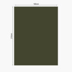 Military Emergency Foil Blanket Green Unfolded Dimensions