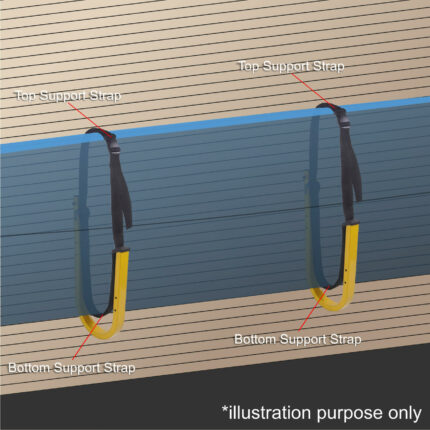 Surfboard & SUP Suspension Wall Rack Illustration Of Use