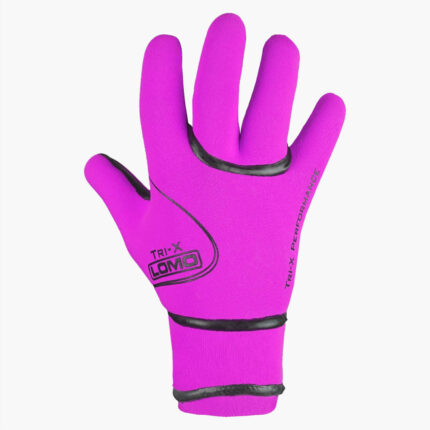 Swimming Triathlon Gloves Pink Back of Hand