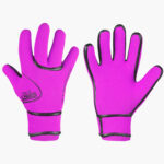 Swimming Triathlon Gloves Pink Front and Back