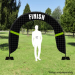 Finish Line Event Archway Flag With Base Plate Example