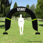 Start Line Event Archway Flag With Base Plate Example