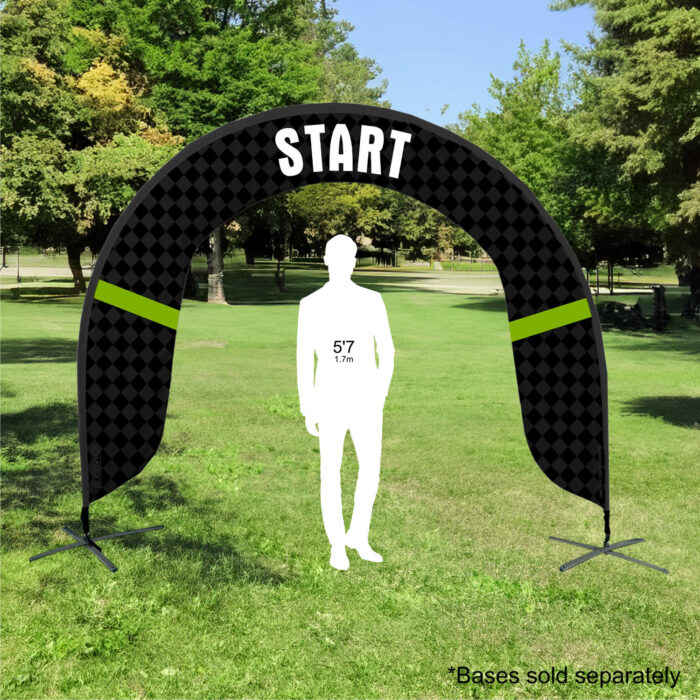 Start Line Event Archway Flag With Base Example