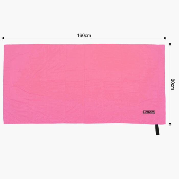 Microfibre Camping Towel Pink Dimensions