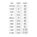 Selene 5mm Wetsuit Size Chart