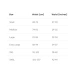 Neoprene Swim Shorts Size Chart