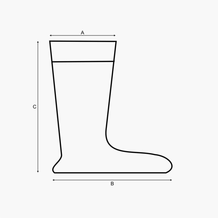 3D Socks Latex Size Reference