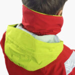 Coriolis Offshore Sailing Jacket high collar view with hood down
