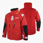 Coriolis Offshore Sailing Jacket front and back with hood packed away