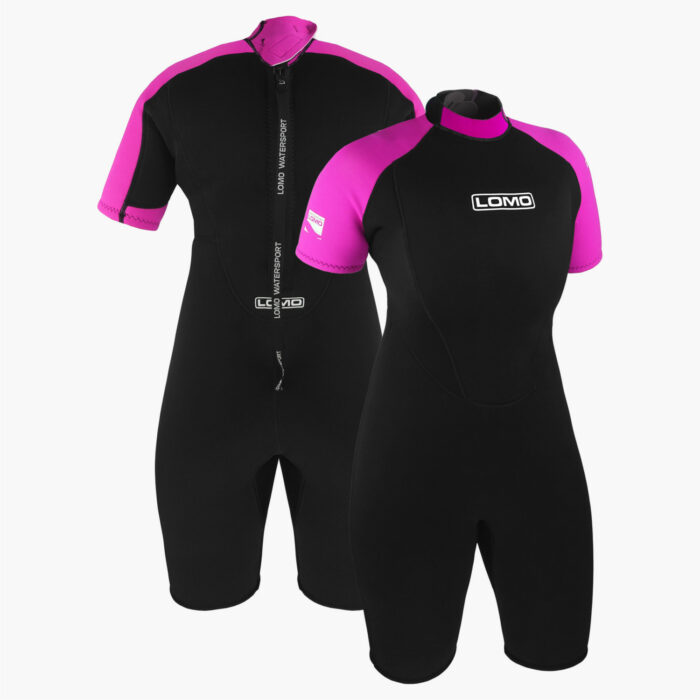 Womens Delta Shorty Wetsuit Front and Back
