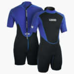 Mens Delta Shorty Wetsuit Front and Back
