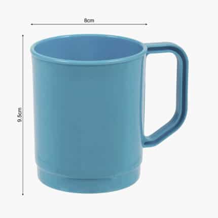 Highlander 275ml Lightweight Mug Powder Blue with Dimensions