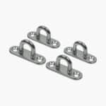Stainless Steel 304 Eye Plate - 5mm with Oblong Pad - 4 Pack