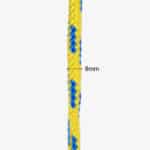 8mm Floating Rope Yellow 10m Thickness Measurement