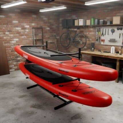 Freestanding SUP Rack - 4 SUP in Garage