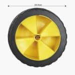Kayak Trolley Spare Wheel - Flat / Wide Solid Wheel Diameters