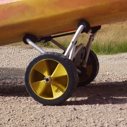 Kayak Trolley Spare Wheel - Flat / Wide Solid Wheel on Trolley