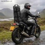 40L Motorcycle Sissy Bar Dry Bag attached to bike example
