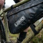 Cycling Frame Dry Bag Close up on Bike