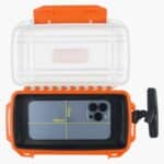 Drybox 24 - Large Flat Dry Box - Transparent Lid Phone Example