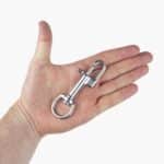 Stainless Steel Snap Hook with Swivel Ring - 94mm Size Example